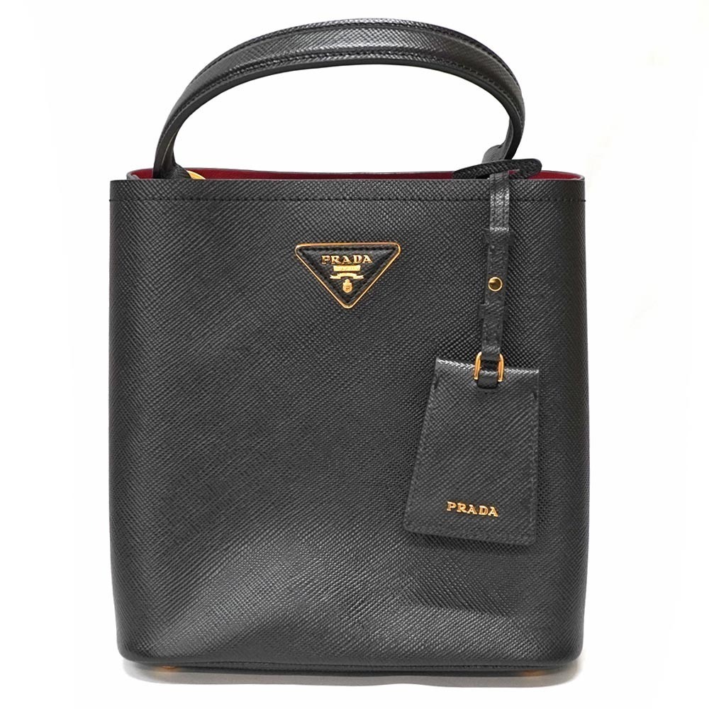Prada Panier bag signature Saffiano leather black